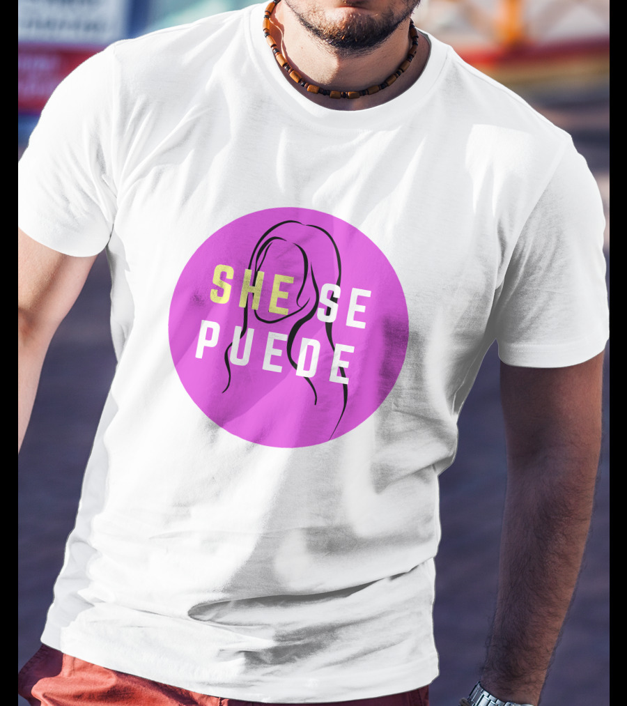 SHE SE PUEDE Purple Circle T-Shirt