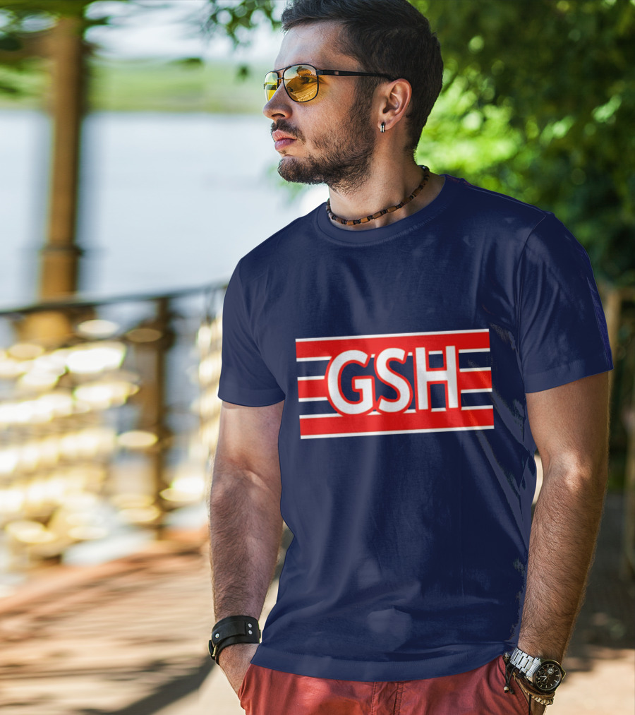 GSH Chicago Bears Stripe Emblem T-Shirt