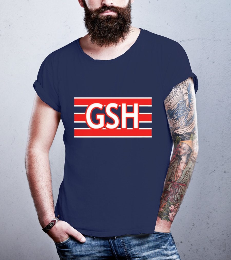 GSH Chicago Bears Stripe Emblem T-Shirt
