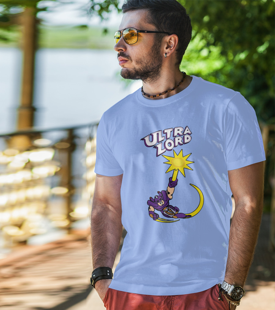 Ultra Lord Heroic Superhero Holding Star Power Burst T-Shirt