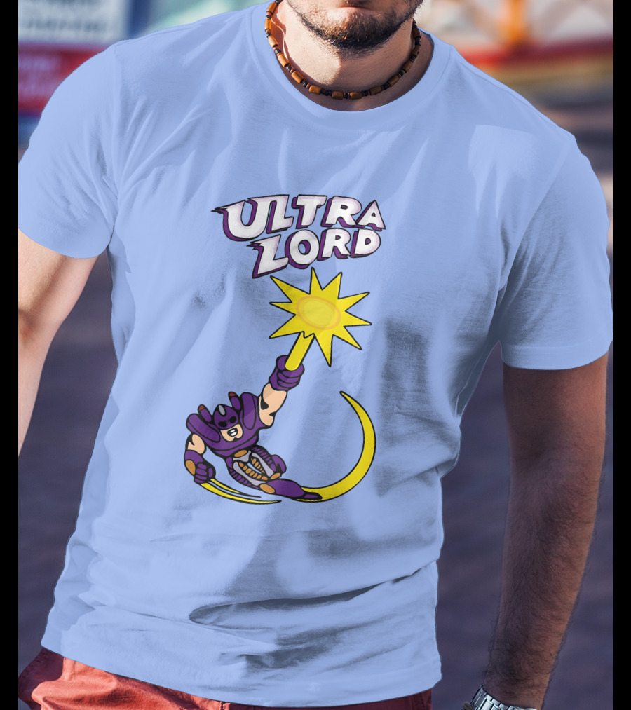 Ultra Lord Heroic Superhero Holding Star Power Burst T-Shirt