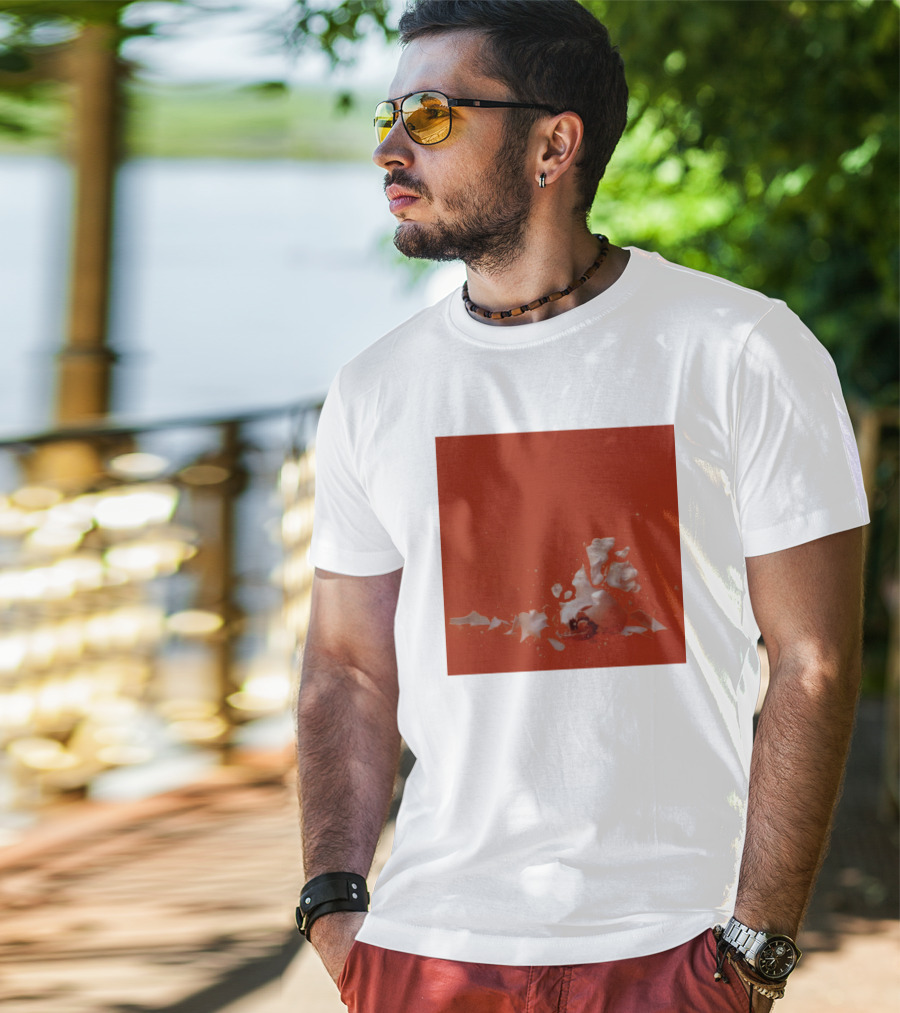 Therefore I Am Broken Egg On Orange Background T-Shirt