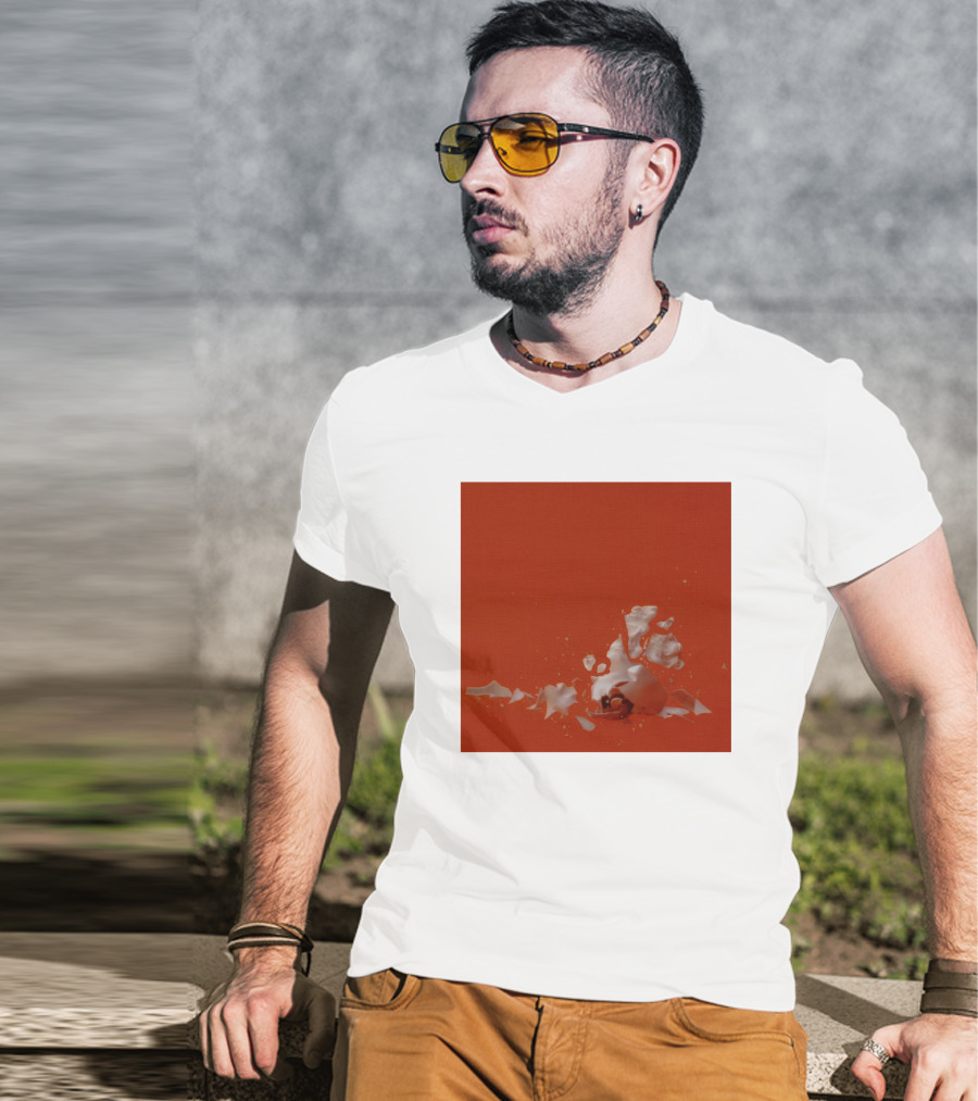 Therefore I Am Broken Egg On Orange Background T-Shirt