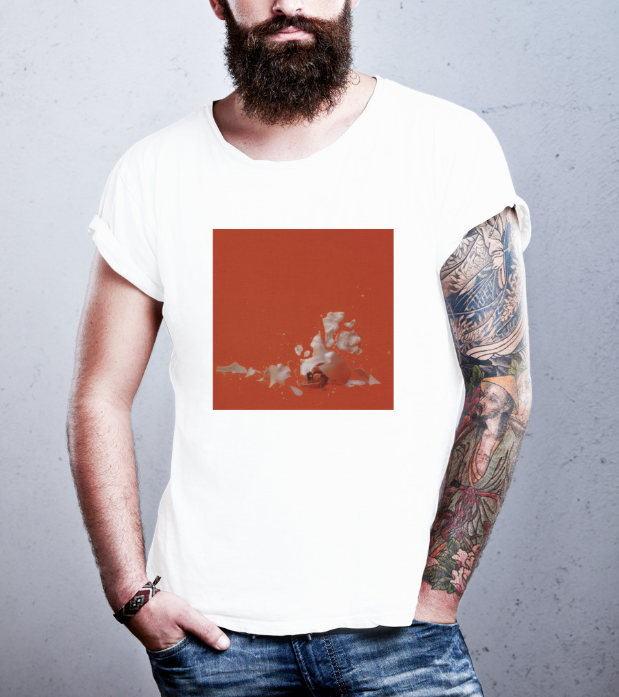 Therefore I Am Broken Egg On Orange Background T-Shirt