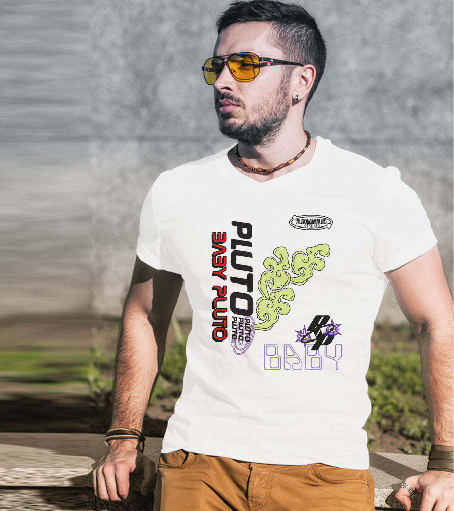 Pluto Baby Pluto Futuristic Exodus Vibrations T-Shirt
