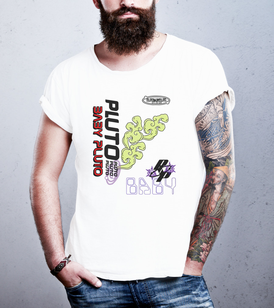 Pluto Baby Pluto Futuristic Exodus Vibrations T-Shirt