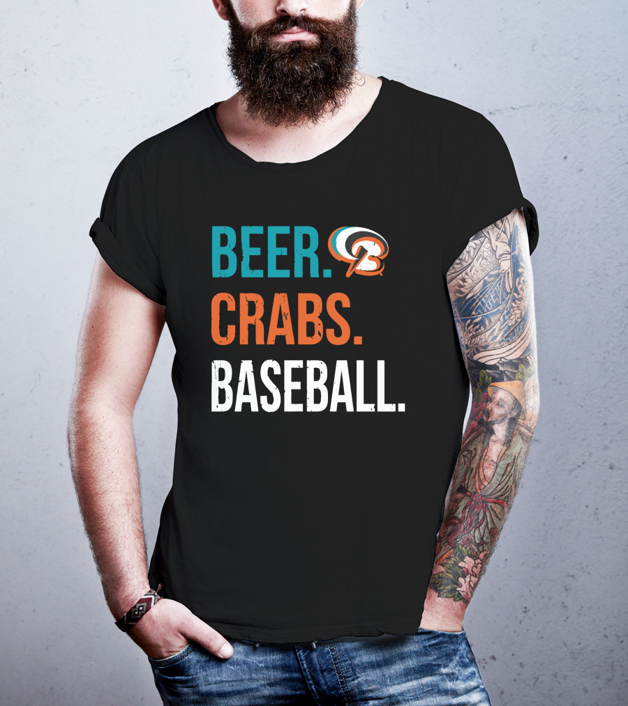 Beer Crabs Baseball Baltimore Orioles Logo Letter B T-Shirt