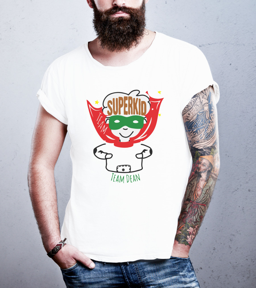 Superkid Team Dean Hero Mask Cape Stars T-Shirt