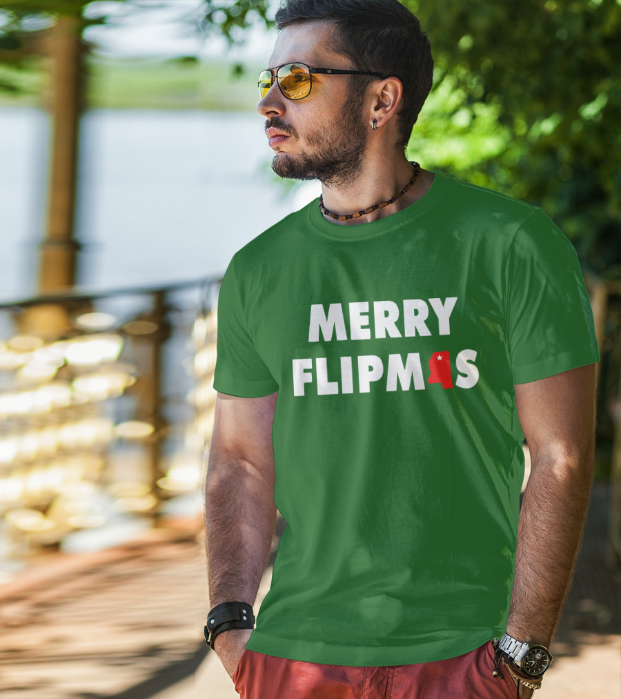 Merry Flipmas Lane Kiffin Alabama Holiday Tshirt T-Shirt