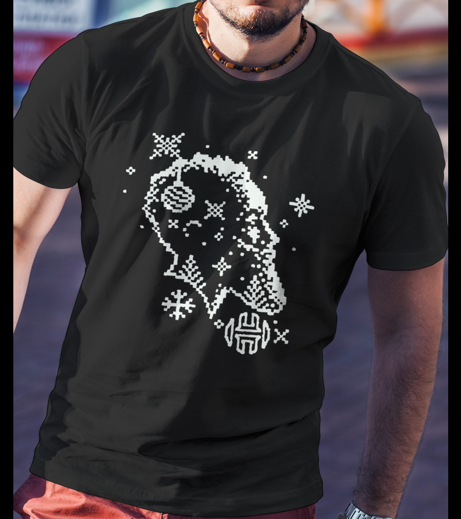 Harden Decorate The Game Holiday Pixel Art Crew T-Shirt