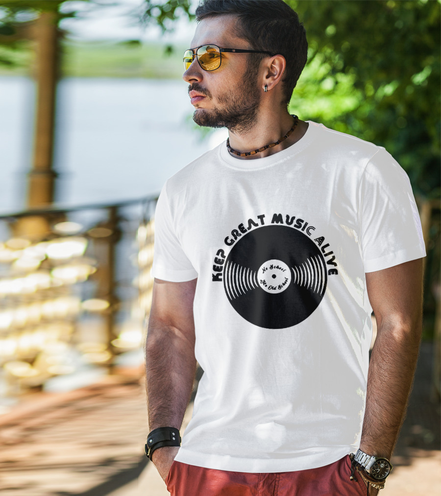 Jamel Aka Jamal No Detail The Old School Keep Great Music Alive Vinyl Record T-Shirt