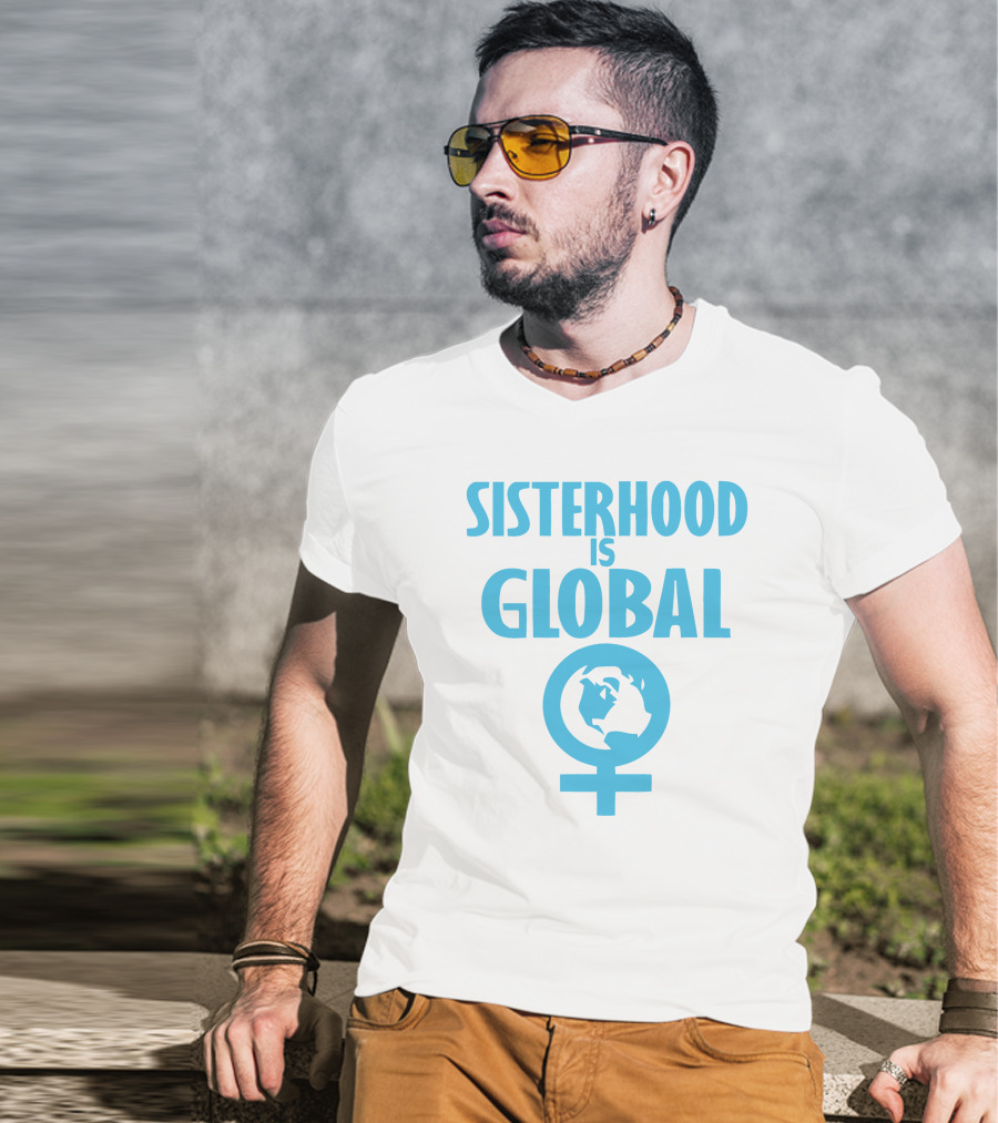 Sisterhood Is Global Feminist Symbol Earth And Venus T-Shirt
