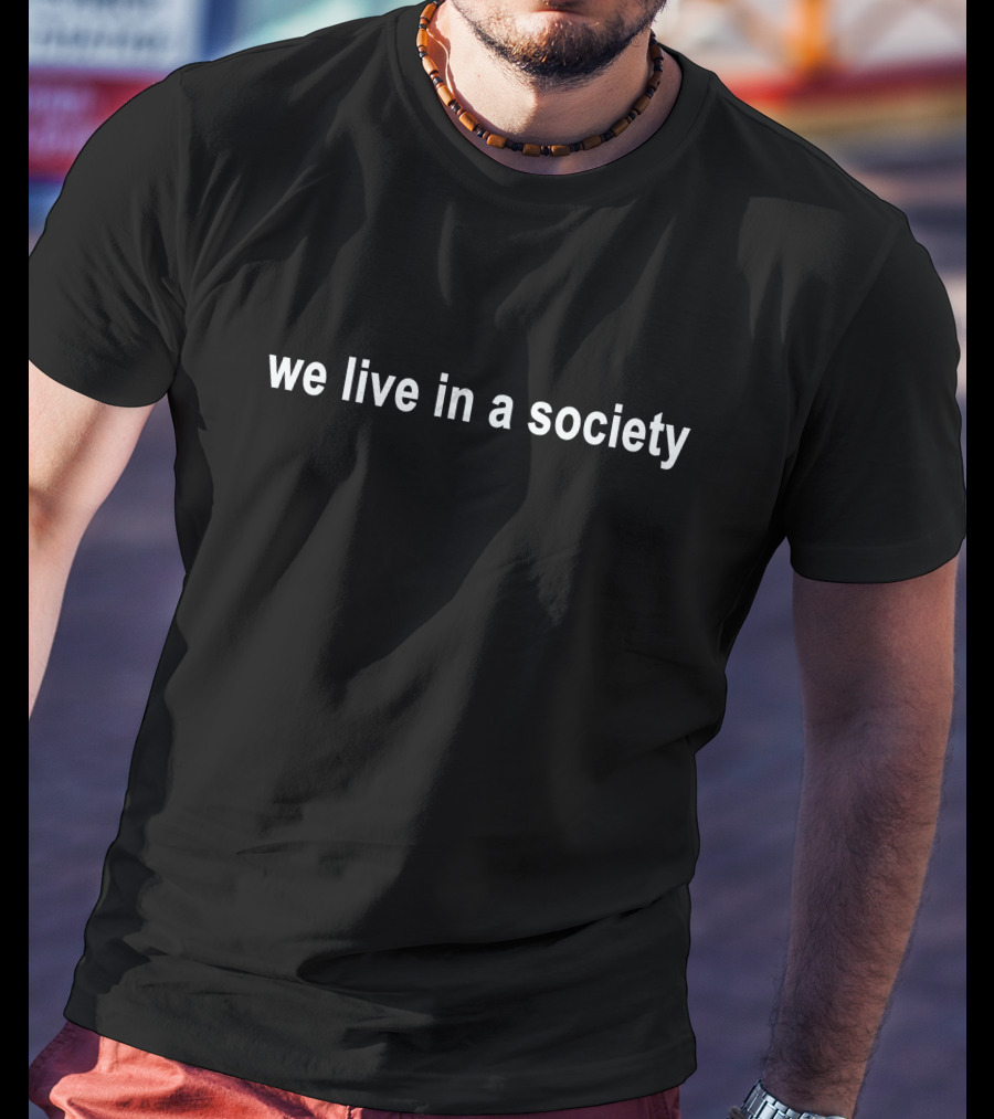 Jared Leto We Live In A Society Iconic Quote Black T-Shirt