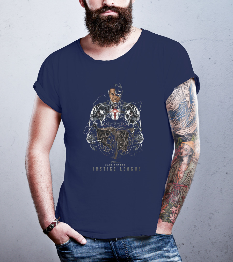 Zack Snyder Justice League Cyborg By Tracie Ching T-Shirt