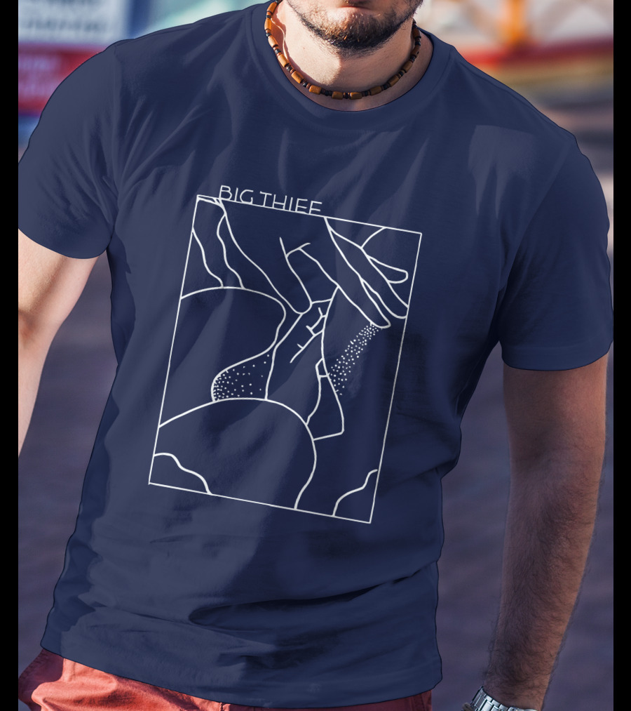 Big Thief Line Art Hands And Abstract Shapes T-Shirt