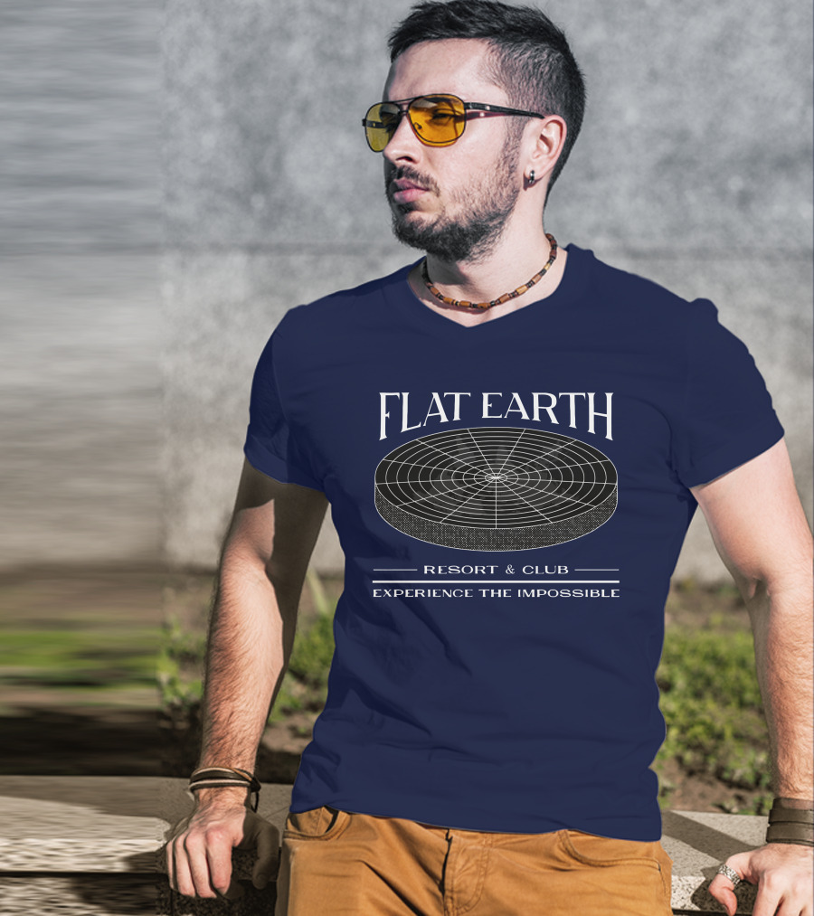 Flat Earth Resort And Club Experience The Impossible T-Shirt