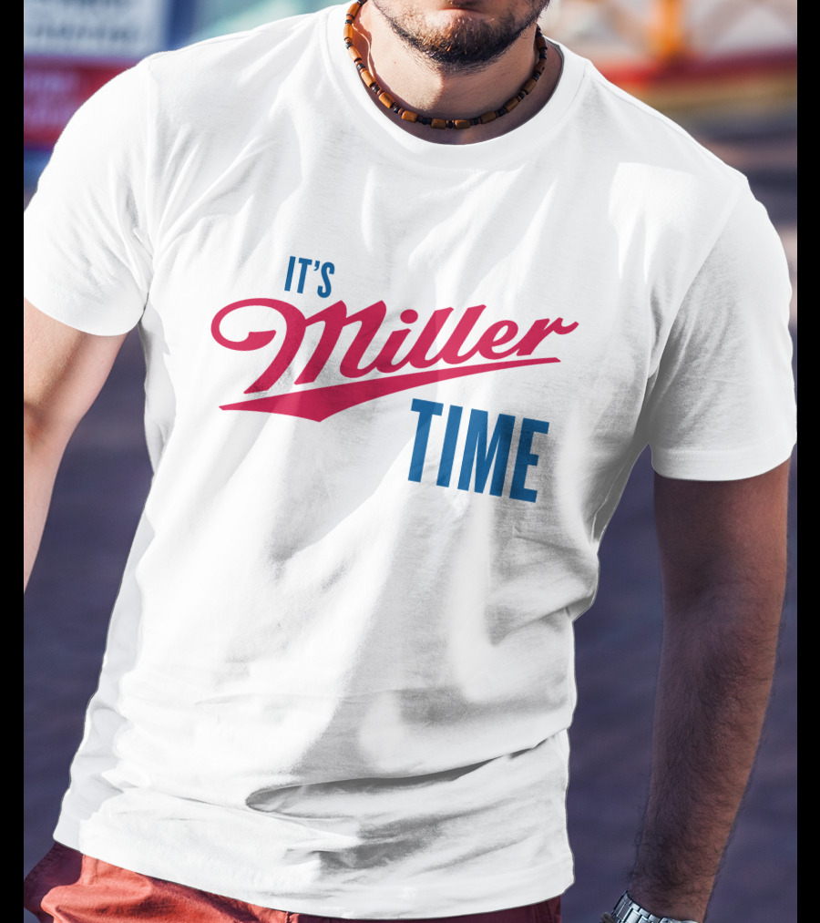 It's Miller Time Vintage Script T-Shirt