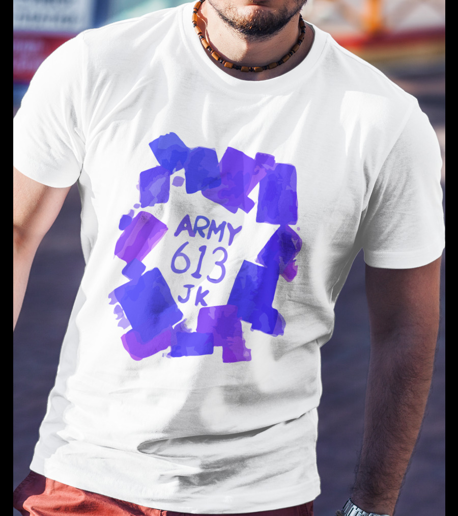 BTS ARMY 613 JK Purple Abstract T-Shirt