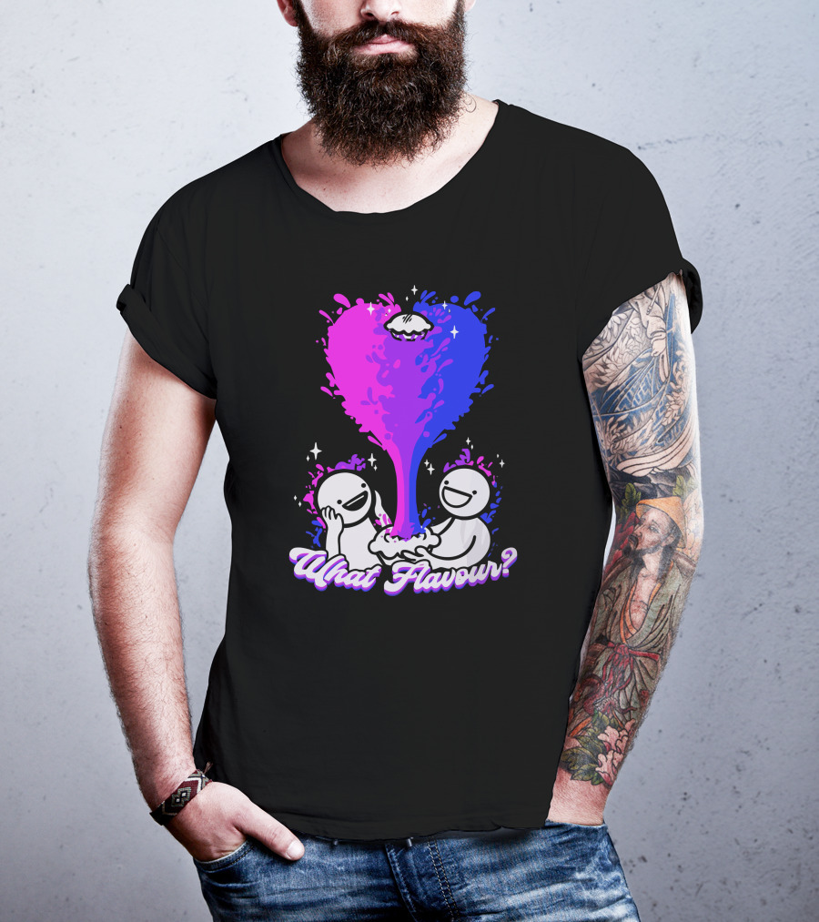 What Flavour? Bi Colorful Abstract Heart Splash T-Shirt