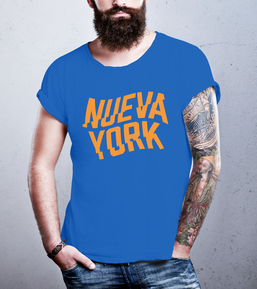 Nueva York Bold Orange Blue T-Shirt