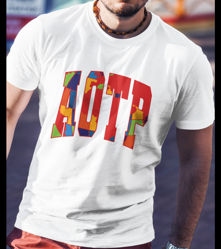 AOTP Bold Multicolor Lettering T-Shirt