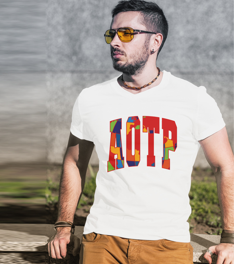 AOTP Bold Multicolor Lettering T-Shirt