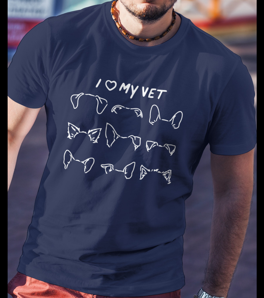I Love My Vet Animal Ears T-Shirt