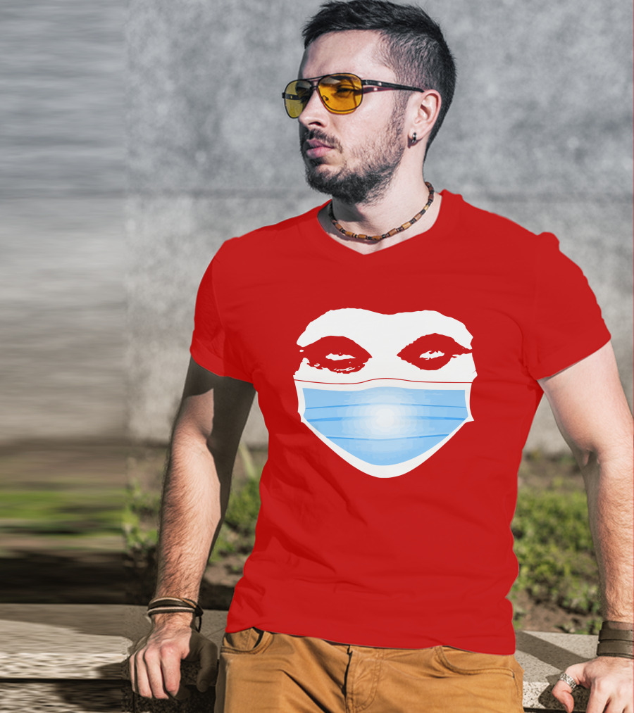 Greg Gutfeld Red Face Mask T-Shirt