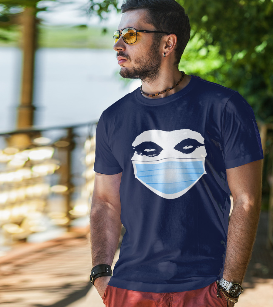 Gutfeld Store Blue Masked Face T-Shirt