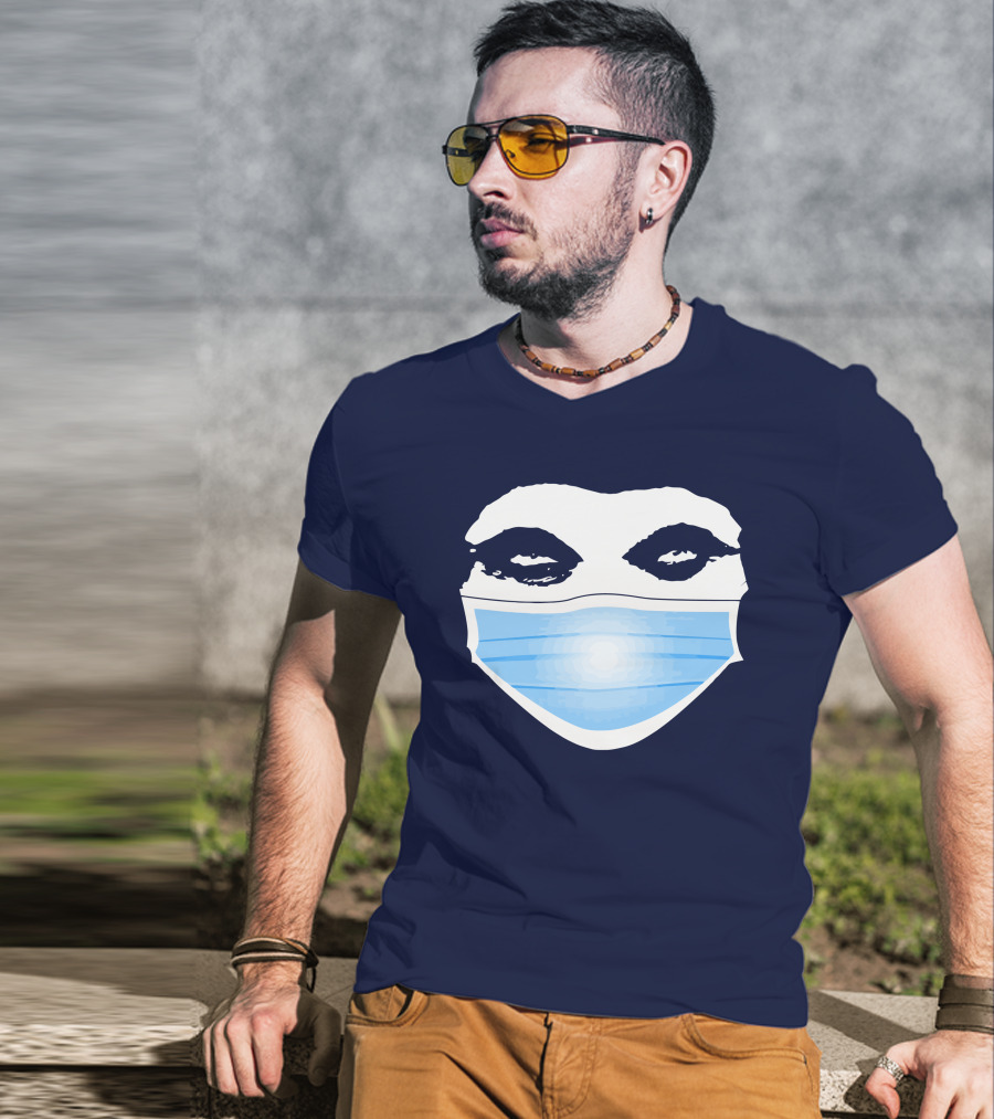 Gutfeld Store Blue Masked Face T-Shirt