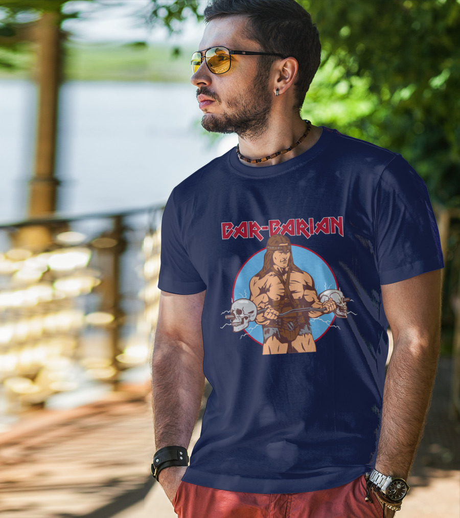 Arnold Schwarzenegger Barbarian Skull Warrior Lifting Barbarian's Official Store T-Shirt