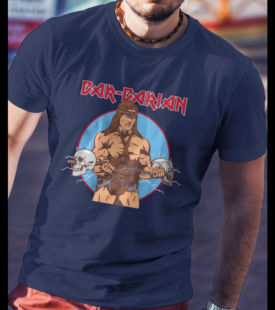Arnold Schwarzenegger Barbarian Skull Warrior Lifting Barbarian's Official Store T-Shirt