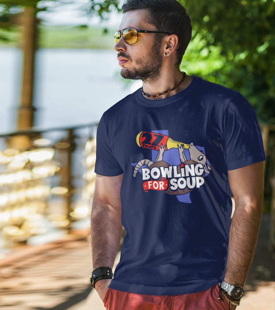 Bowling For Soup 27 Years Armadillo Texas T-Shirt