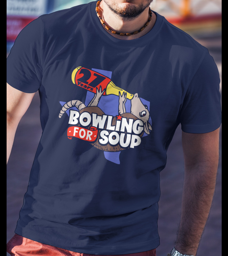 Bowling For Soup 27 Years Armadillo Texas T-Shirt
