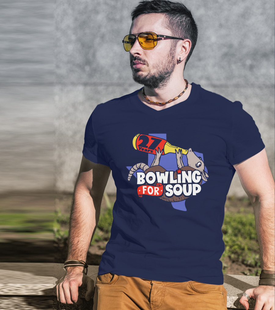 Bowling For Soup 27 Years Armadillo Texas T-Shirt