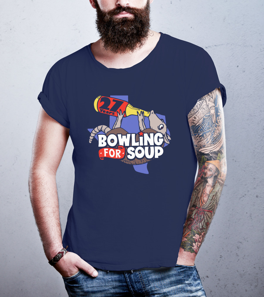 Bowling For Soup 27 Years Armadillo Texas T-Shirt