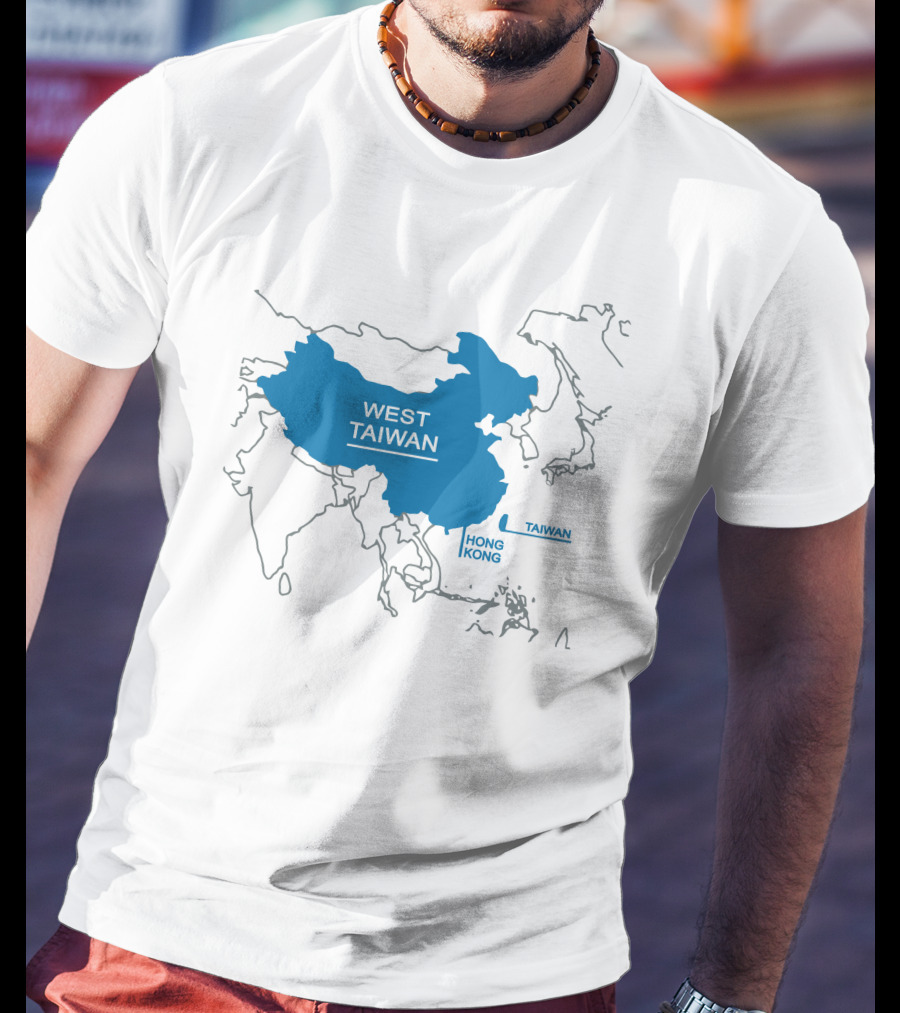 West Taiwan Map With Taiwan Hong Kong T-Shirt