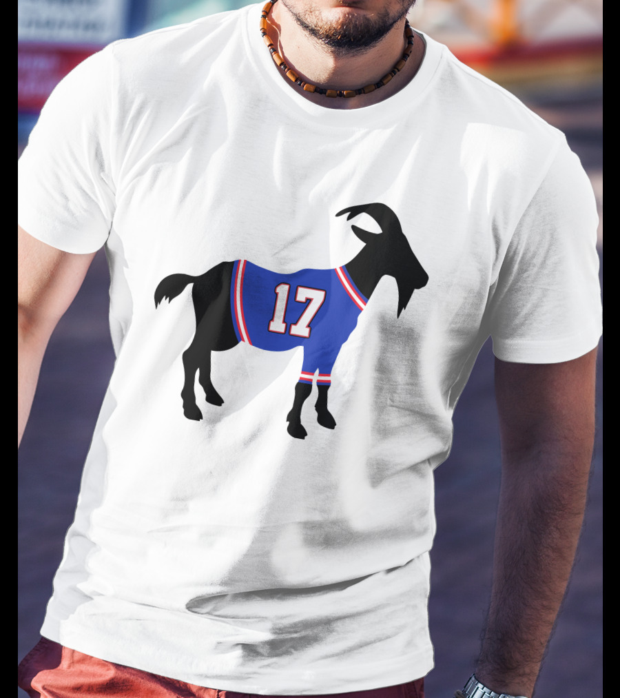 Josh Allen Goat Graphic Number 17 Jersey T-Shirt