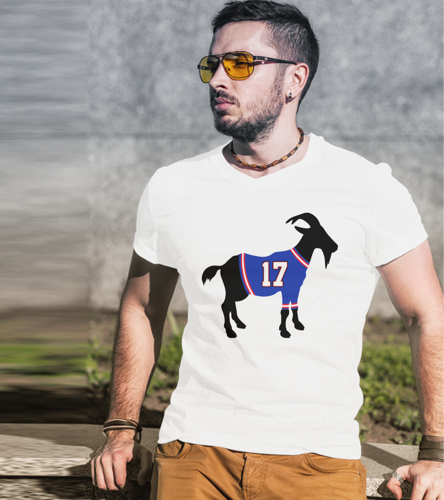 Josh Allen Goat Graphic Number 17 Jersey T-Shirt