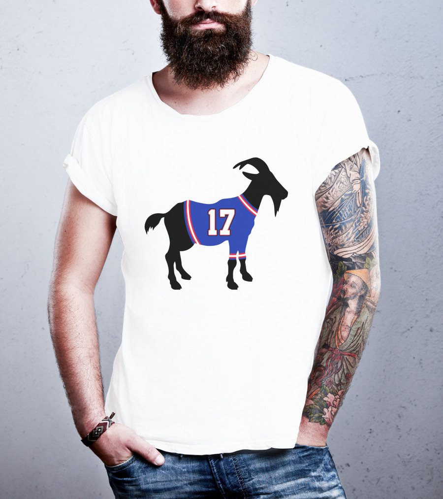 Josh Allen Goat Graphic Number 17 Jersey T-Shirt