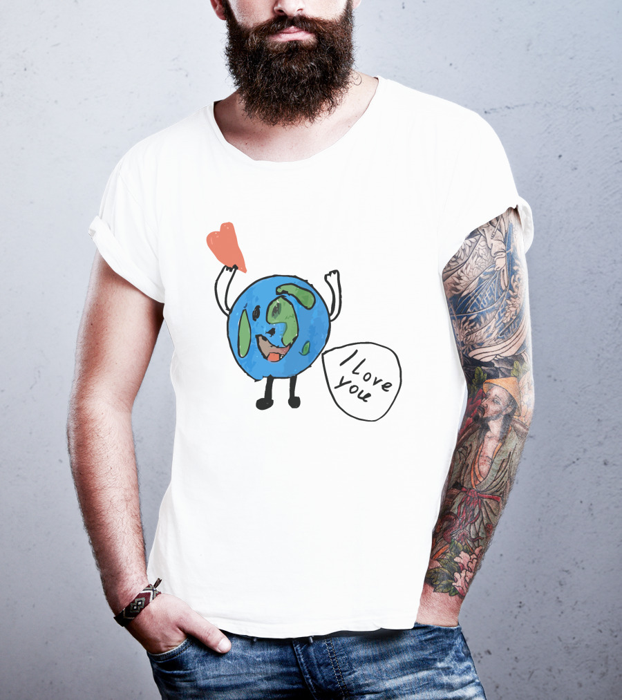 I Love You Earth Heart T-Shirt