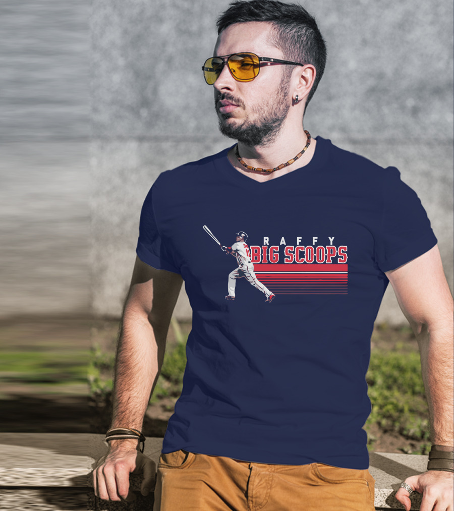 Raffy Big Scoops Baseball Player Silhouette With Bat T-Shirt