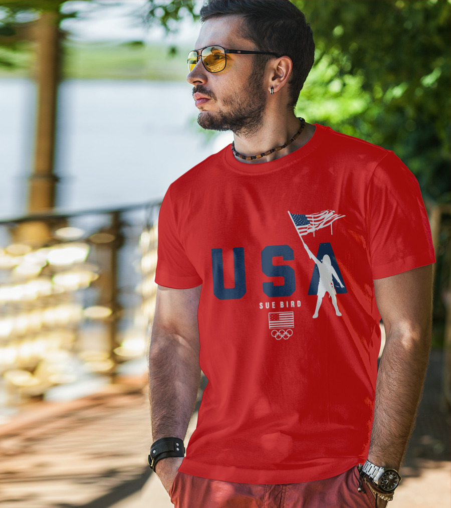 USA Sue Bird Flag Bearer Olympic T-Shirt