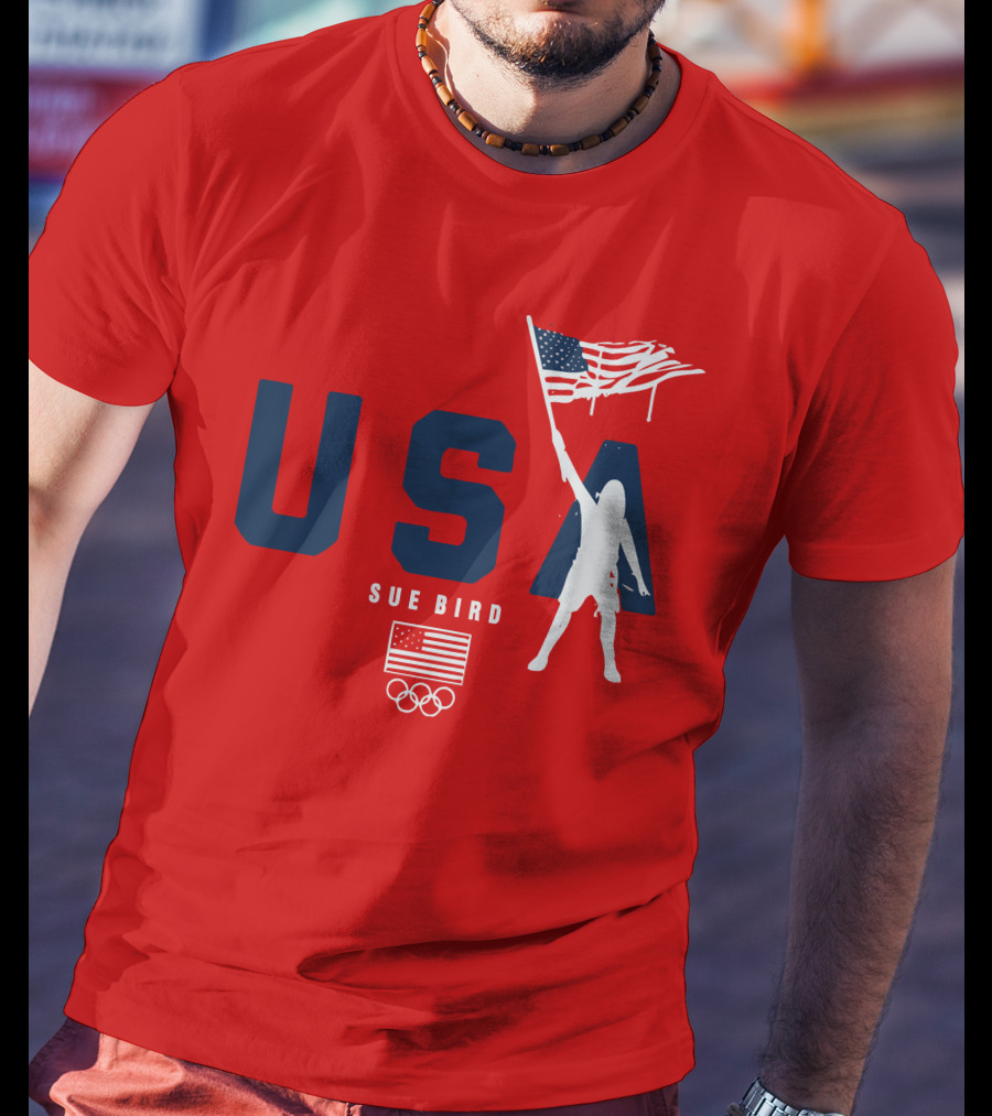 USA Sue Bird Flag Bearer Olympic T-Shirt