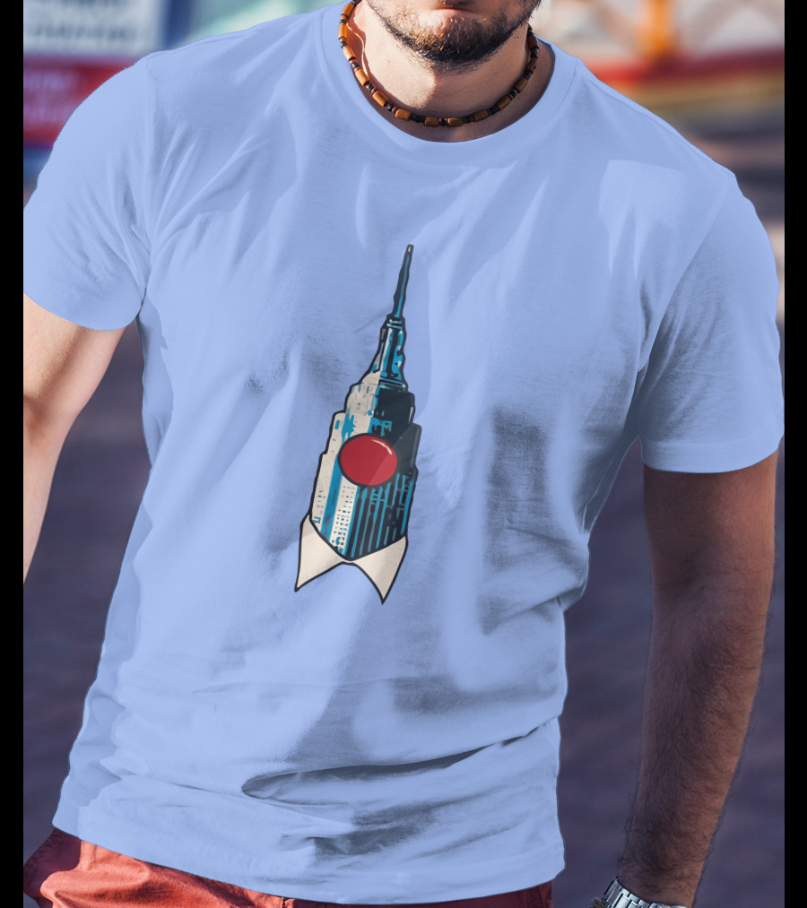 Dave Portnoy The Empire State Building Clown Shirt Blue Background T-Shirt