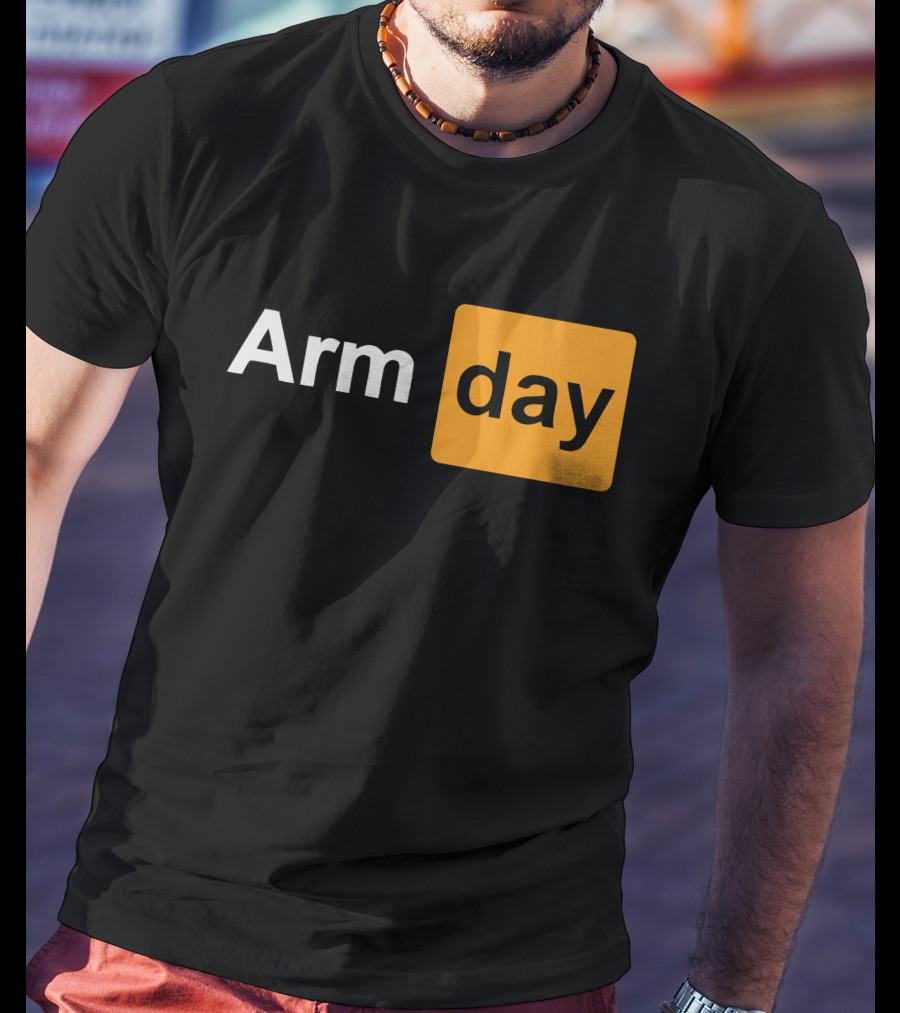 Arm Day Bodybuilding Workout Gym Motivation T-Shirt