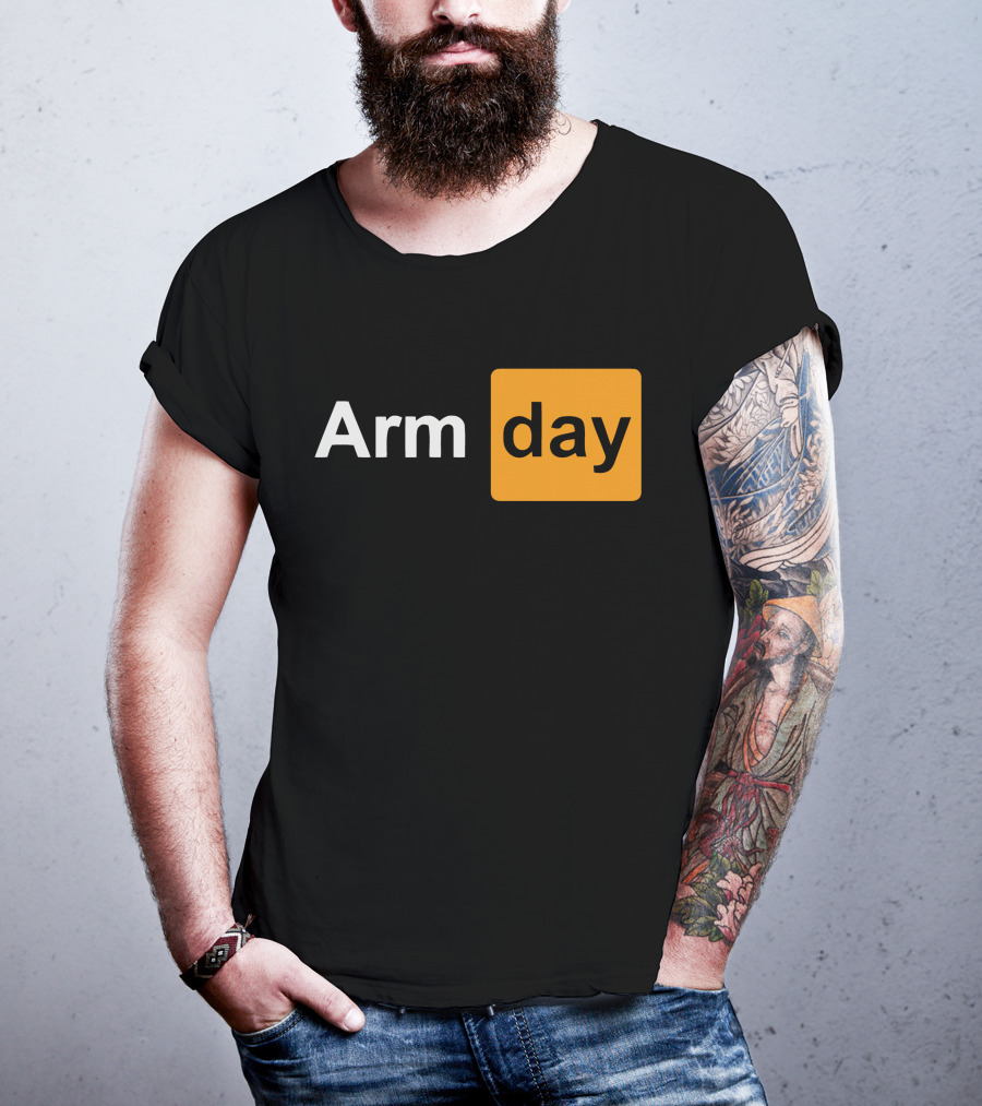 Arm Day Bodybuilding Workout Gym Motivation T-Shirt