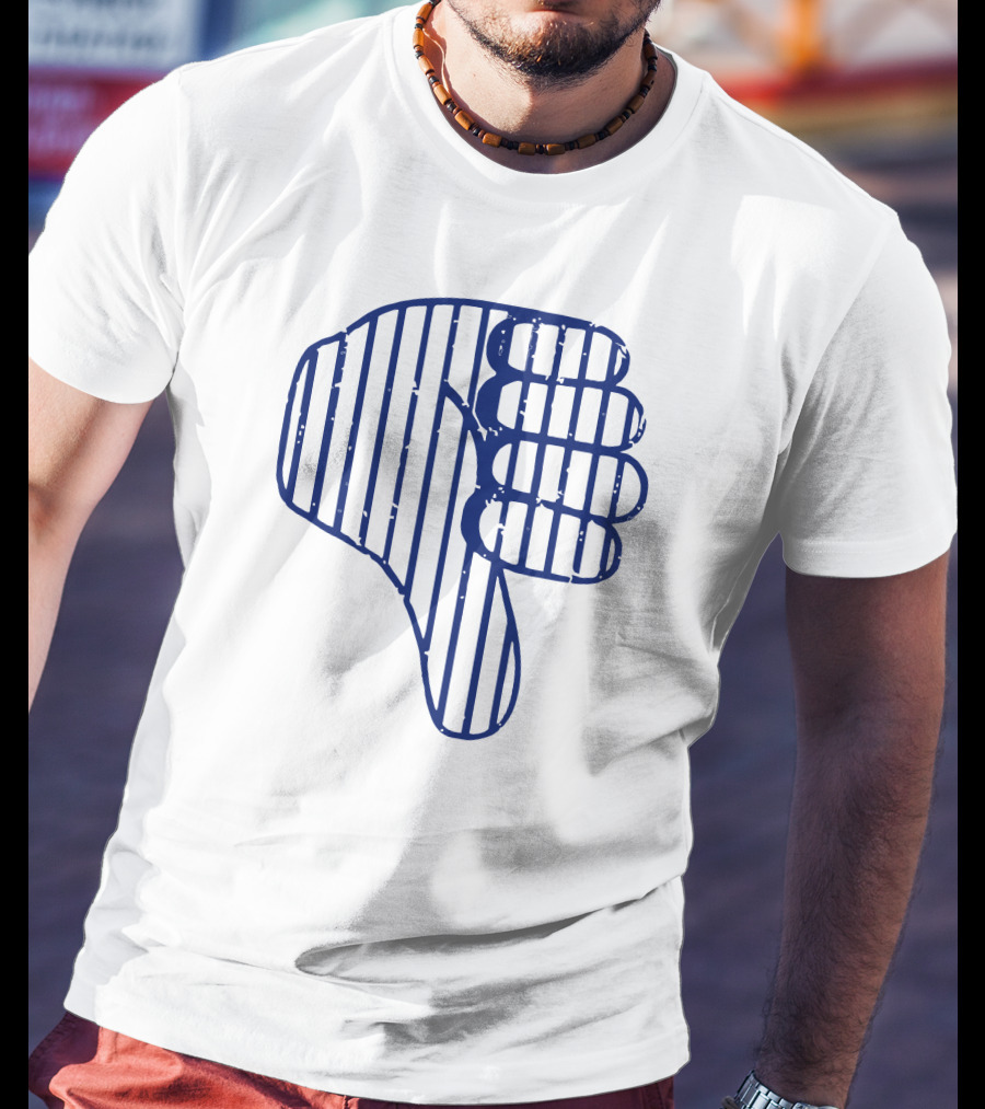 Thumbs Down New York Baseball Todd Frazier Striped T-Shirt