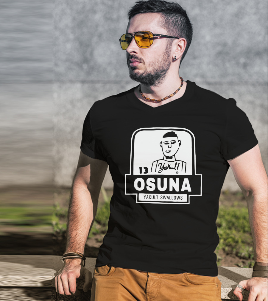 Jose Osuna Number 13 Yakult Swallows Baseball T-Shirt