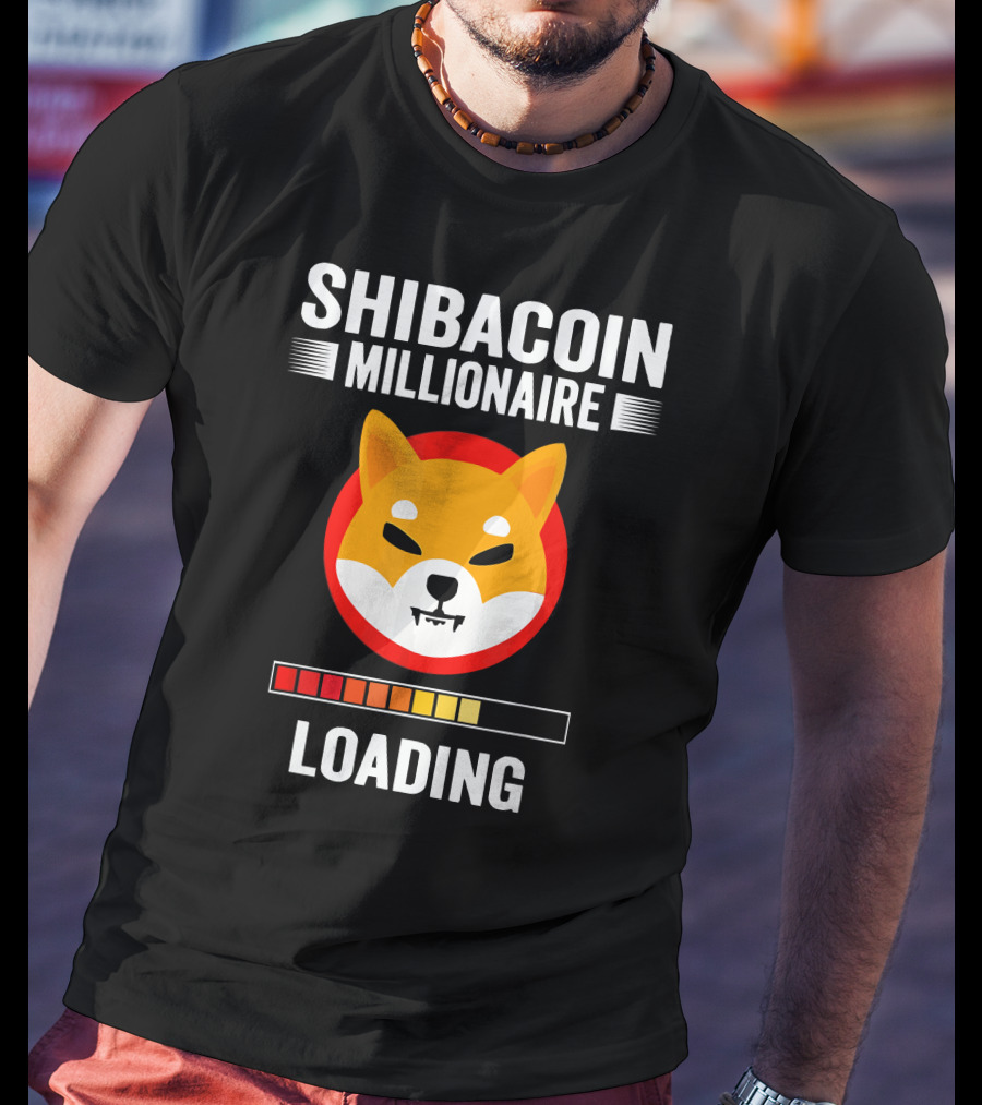 Shibacoin Millionaire Loading Iconic Doge Face T-Shirt